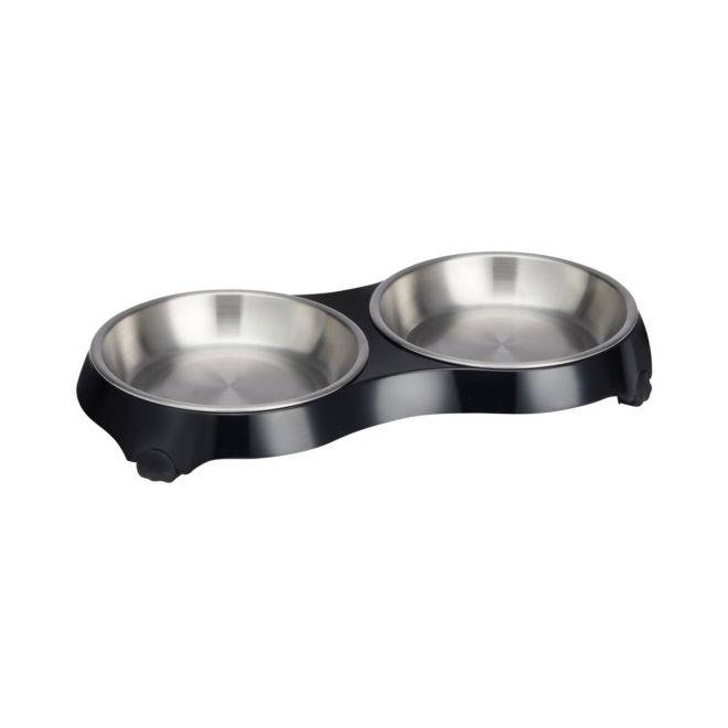 Basic 4-Paw Double Diner Dubbel Kattsk&aring;l (Svart)