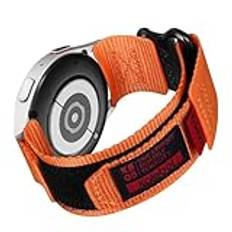 MroTech Sportarmband kompatibelt med Amazfit GTS/Bip/GTR 42 mm, 20 mm robust nylon sportarmband kompatibelt med Samsung Galaxy Watch 6/5/4/S2 Classic/Active/Active2, Orange