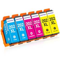 SINOPRINT 202XL Druckerpatronen Kompatible für Epson 202XL Tintenpatronen für Epson Expression Premium XP-6100 Patronen für Expression Premium XP-6105 XP-6000 XP-6001 XP-6005, 6-Pack