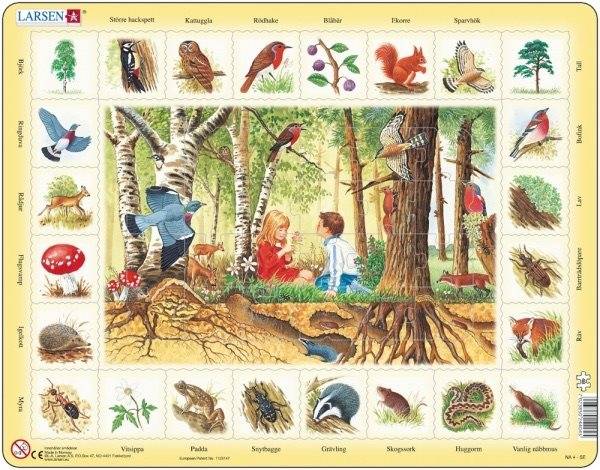 Pussel 48 bitar, natur skogen