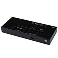 StarTech.com 2 x 2 port HMDI switch/distributör, automatisk växling med fjärrkontroll, 1080p, 2 i 2 ut HDMI-autoswitch/omkopplare