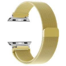 Milanese looprem för Apple Watch armband 44mm 40mm 45mm 49mm 41mm 38mm 42mm 44 mm Armband iWatch Series 9 3 6 5 SE 7 8 Ultra 2 guld gold 42mm 44mm 45mm 49mm