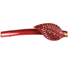 Hair clip with leaf – Swarovski raspberry