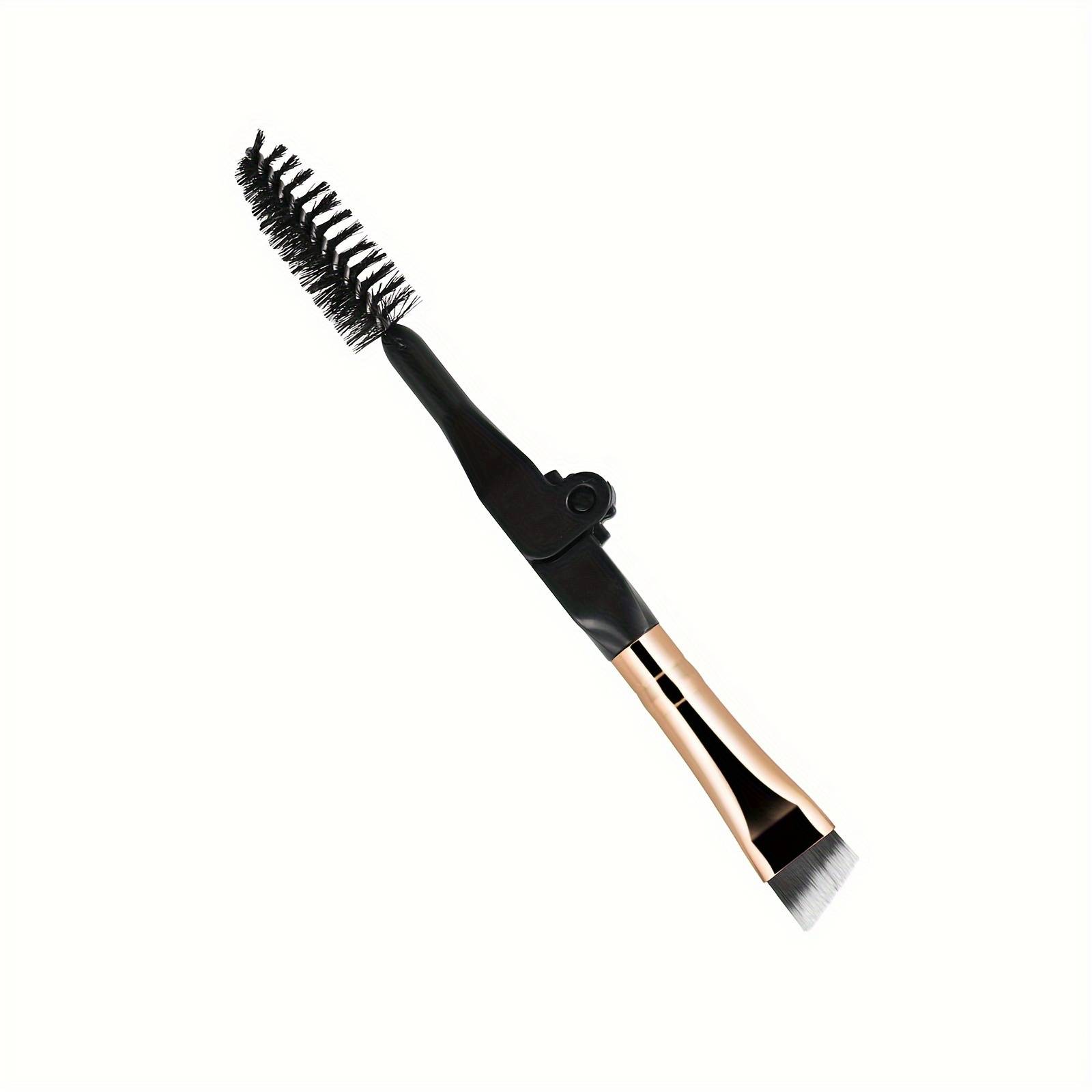 A Portable Dual-ended Mini Folding Eyebrow Brush And Eyelash Comb, Designed For Shaping , Perfect For Beauty Makeup Applications And Travel