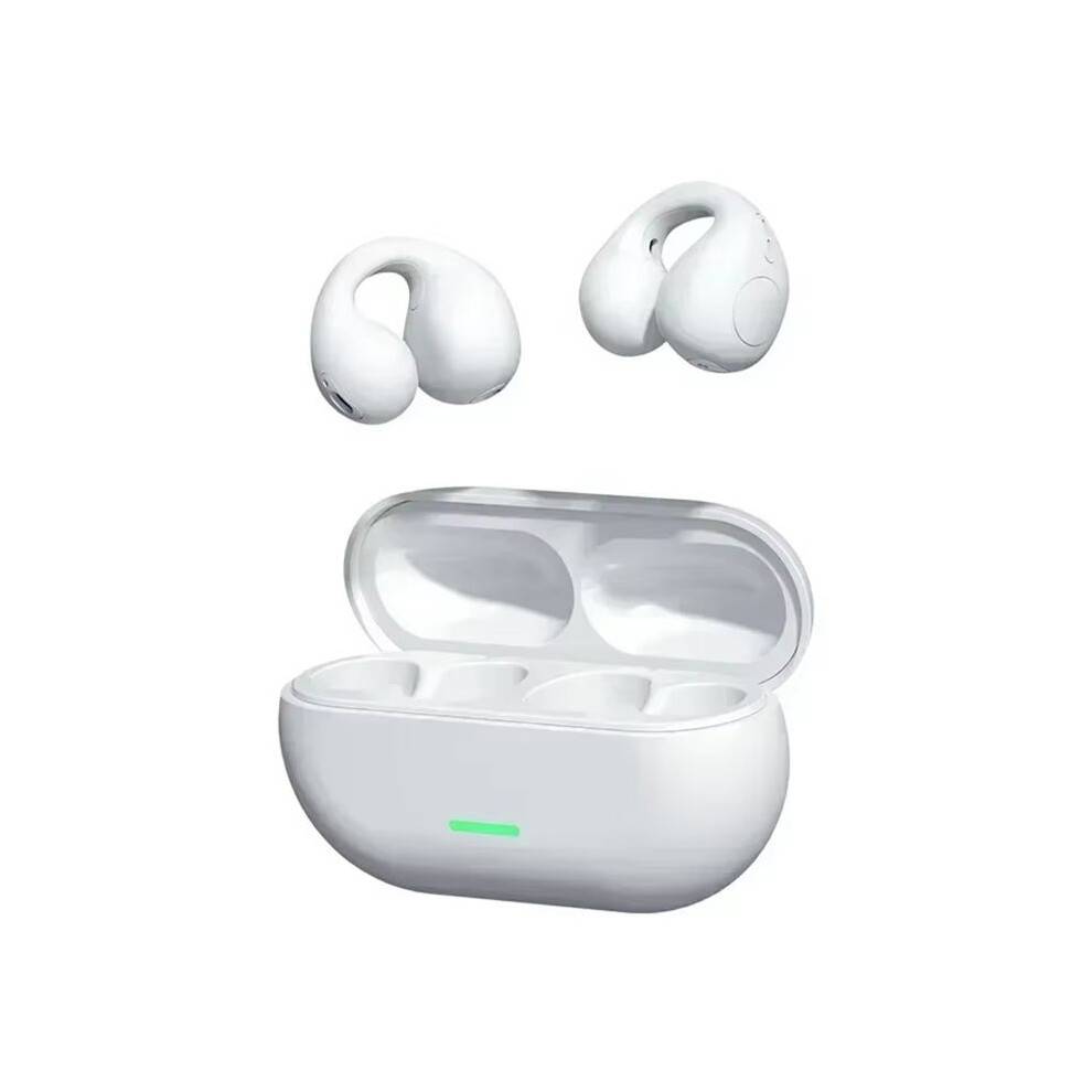 Trådlösa  5.3-Hörlurar med Benledning, Clip Ear, Musik, Brusreducerande Headset, HD-Samtal, Sport, Spelhörlurar, A