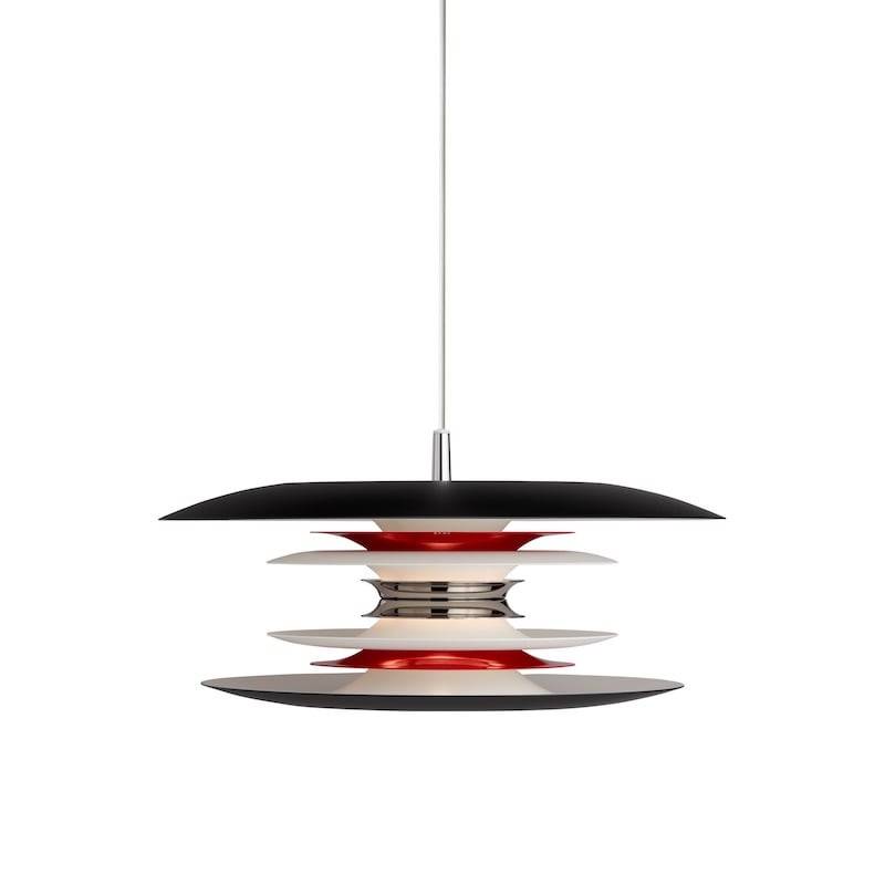 Belid Diablo Ø400 taklampa svart/blankröd