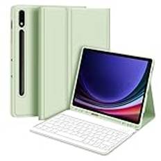 Tangentbord Fodral för Samsung Galaxy Tab Galaxy Tab S8+/S8 Plus 2022 12.4 tum (SM-X800/SM-X806),Slim Cover med avtagbart Bluetooth 5.0 tangentbord med S Pen-hållare