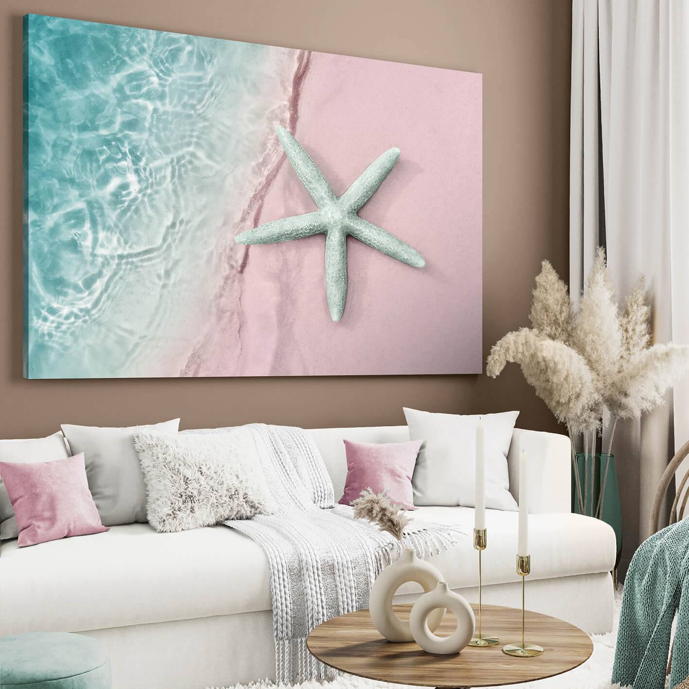 Lærredsprint - Turquoise starfish