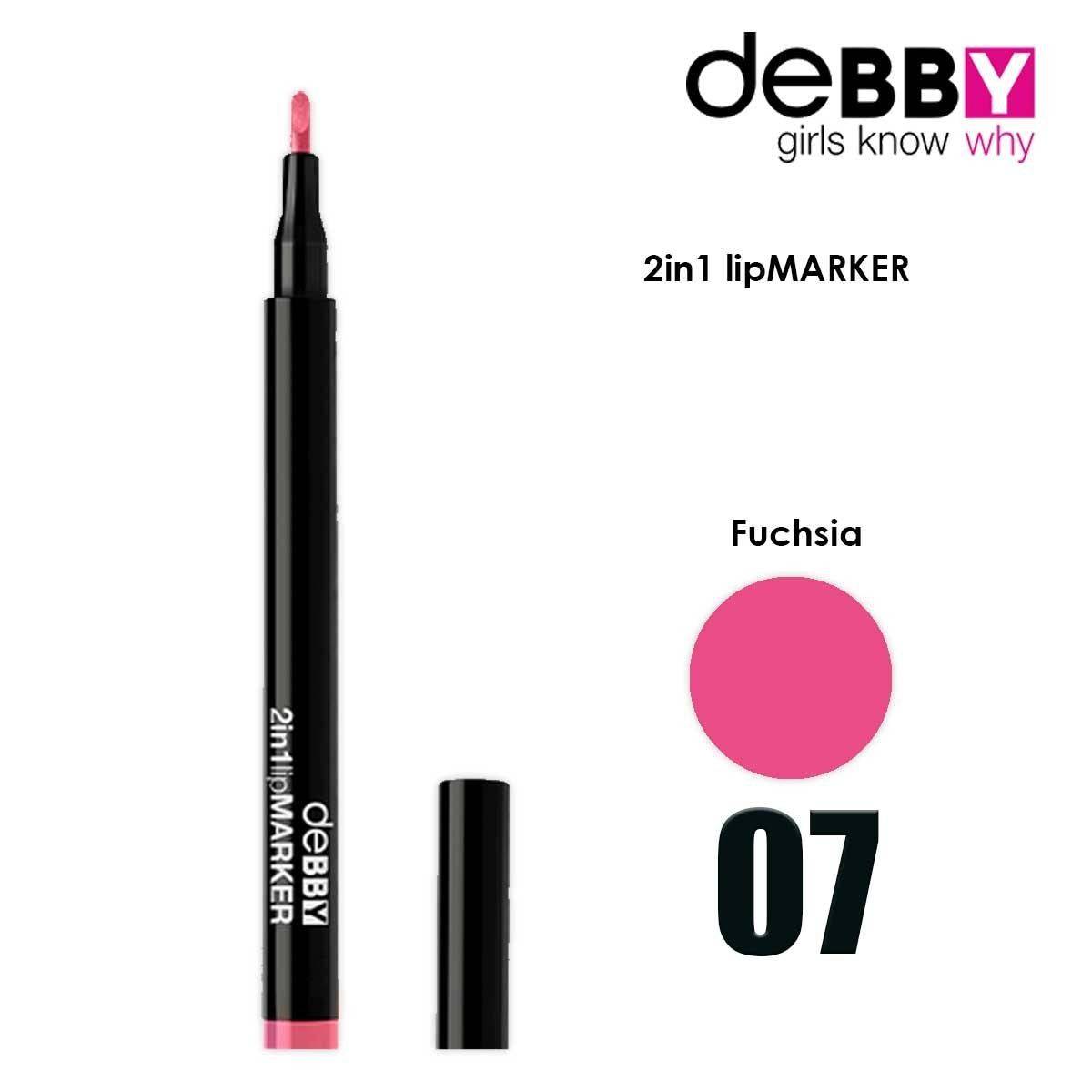 Debby 2 i 1 flytande läppstift i läpppenna kol.07