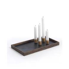 The Oak Men Bakke - Candle Tray, mørk eg