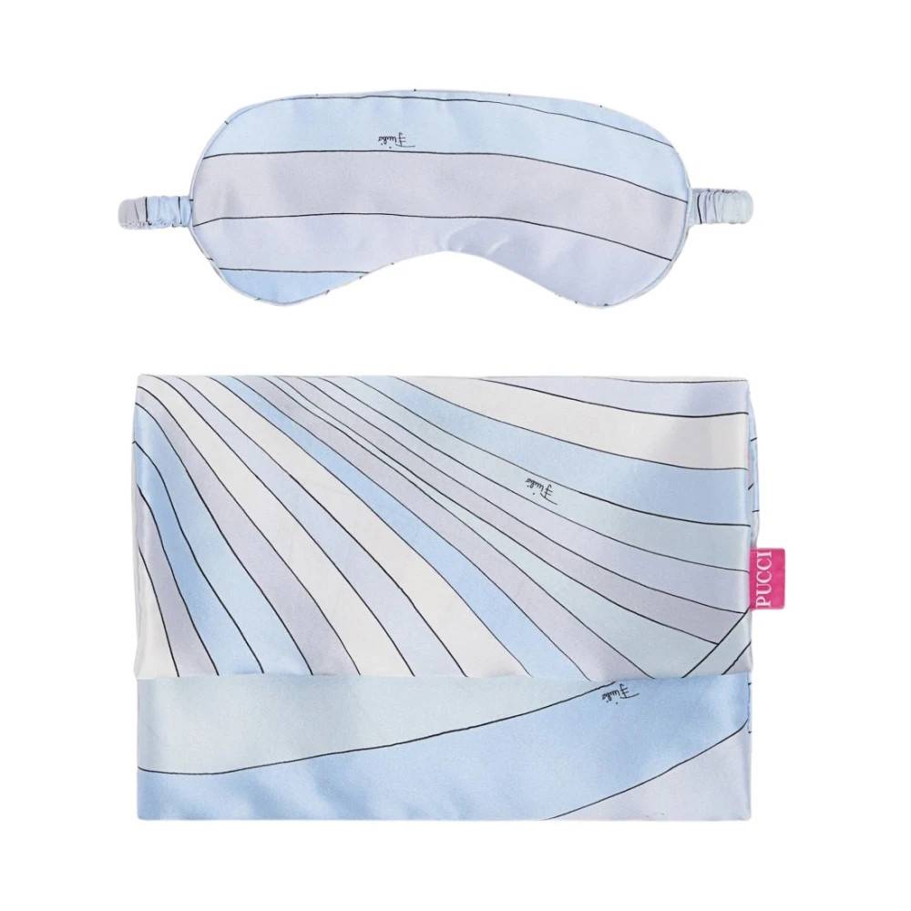Pucci Silke Satin Sovemaske - Accessories - Dame - Blå - ONE SIZE - Satin