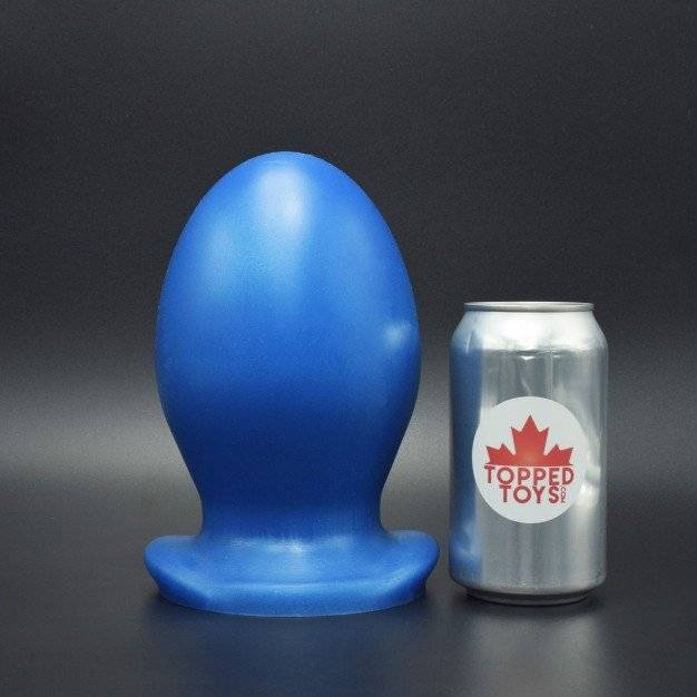 Topped Toys Gape Keeper 140 Blue Steel, premium silicone anal plug 19.5 x 11.4 cm.