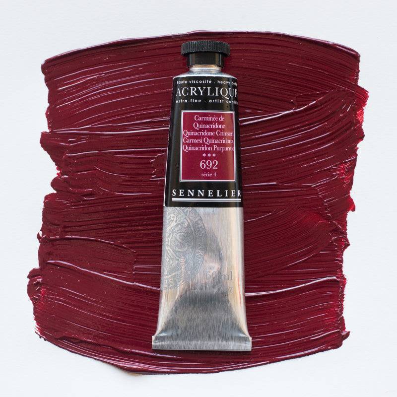 Sennelier Artist Acrylique Akrylfärg 60 ml Quinacridone Crimson S4 692 (3F)