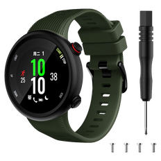 Garmin Forerunner 45/45S/45L Silicone rem - Mørkegrøn