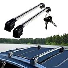 Cross Auto Accessories-Takräcken Med İnfällda Takhållare För Ford S-Max (Mk2) 2015-2023; Aluminium, Korsbagagehållare Låsbara Tvärbalkar, Räckhållare 2 Pcs Grå