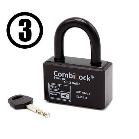 Combilock hänglås Solid klass 3