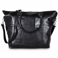 The Monte Business Dametaske / Skuldertaske i Sort Kalveskind 15 L