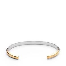 Skultuna Icon cuff - Two Tone Armband Dam Silver SMALL