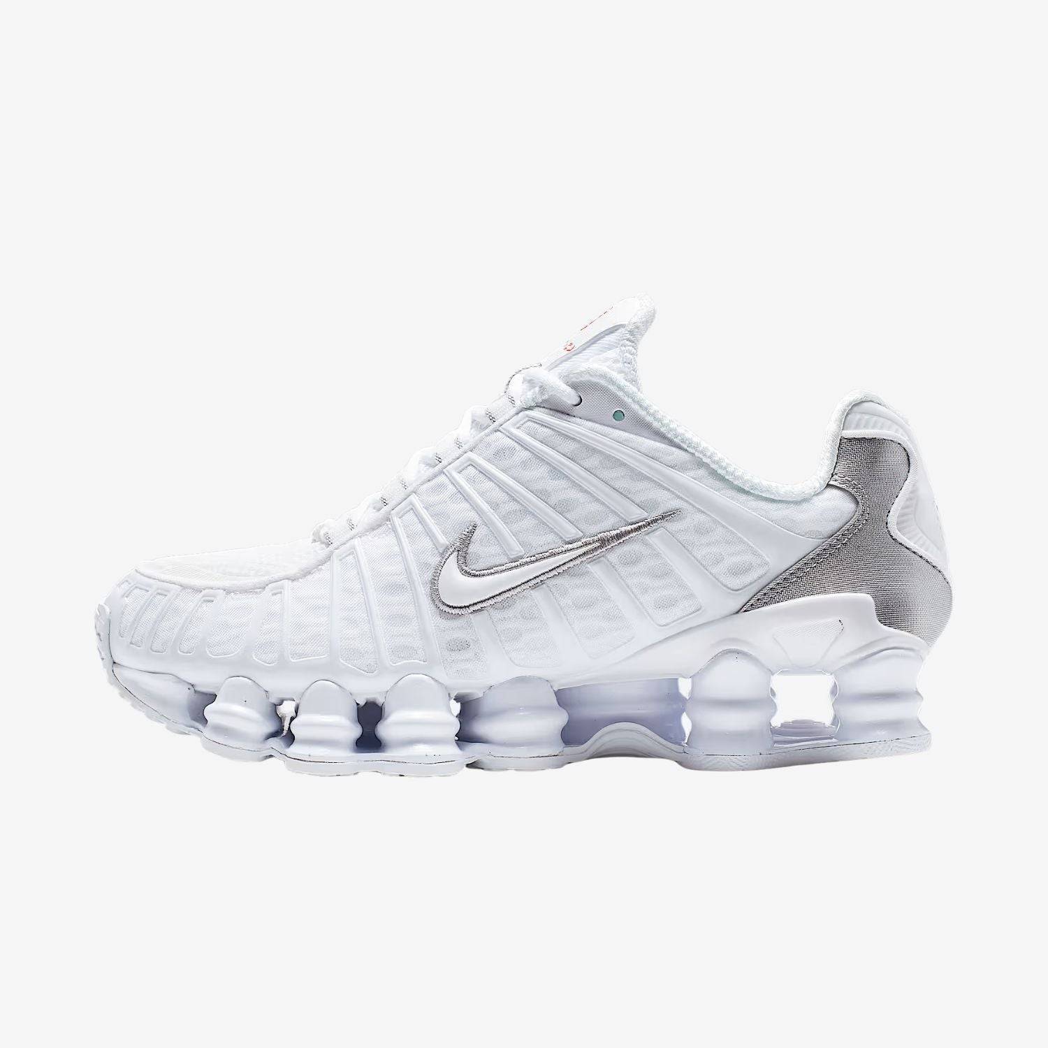 Nike Shox TL White Metallic Silver Max Orange - 38.5
