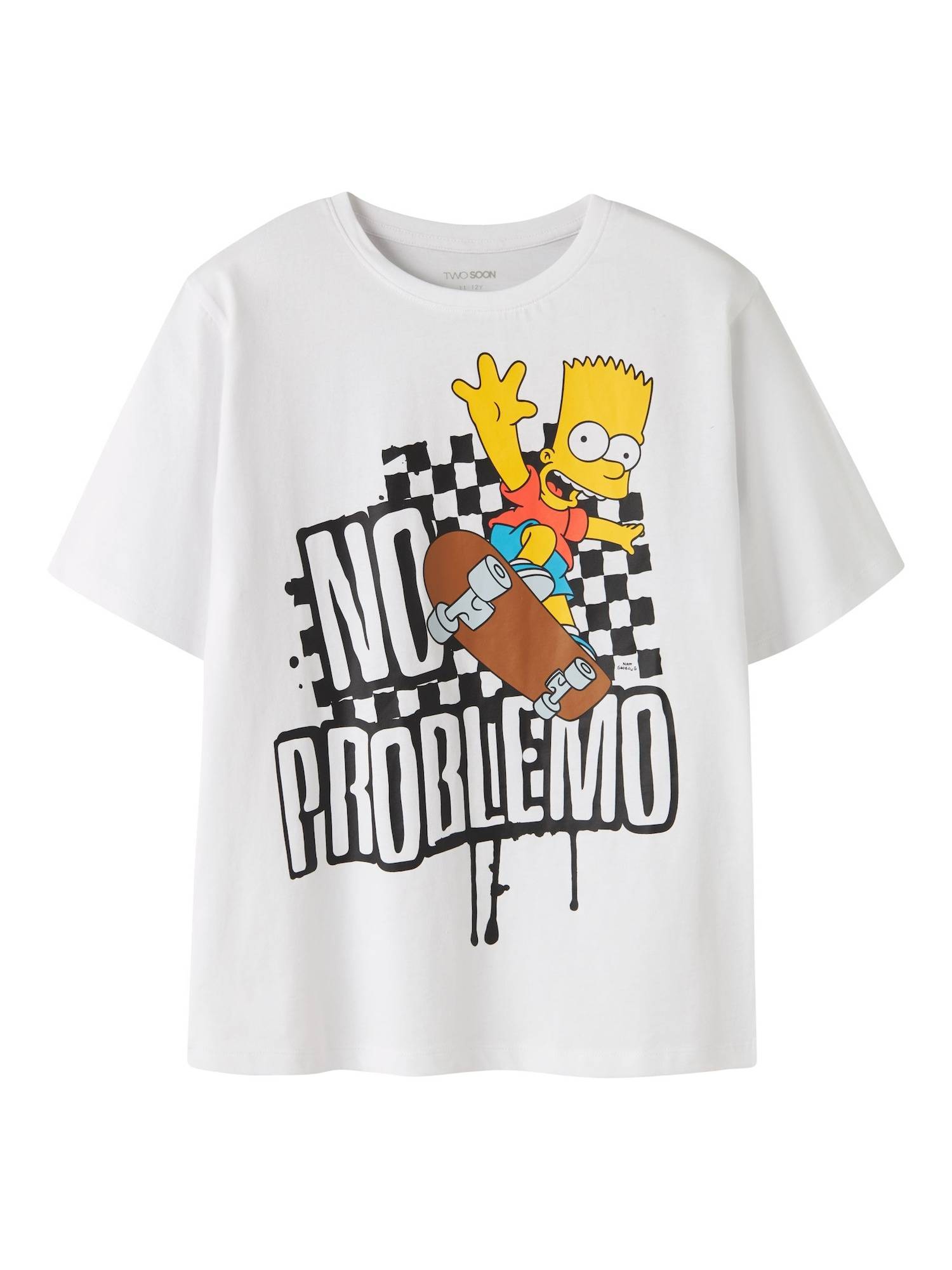 TWO SOON Shirts 'The Simpsons'  gul / orange / sort / hvid