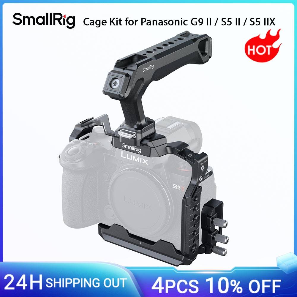 SmallRig Cage Kit for Panasonic G9 II / S5 II / S5 IIX, w Top Handle Cable Clamp Arca-Swiss Quick-Release Plate for Tripods 5752