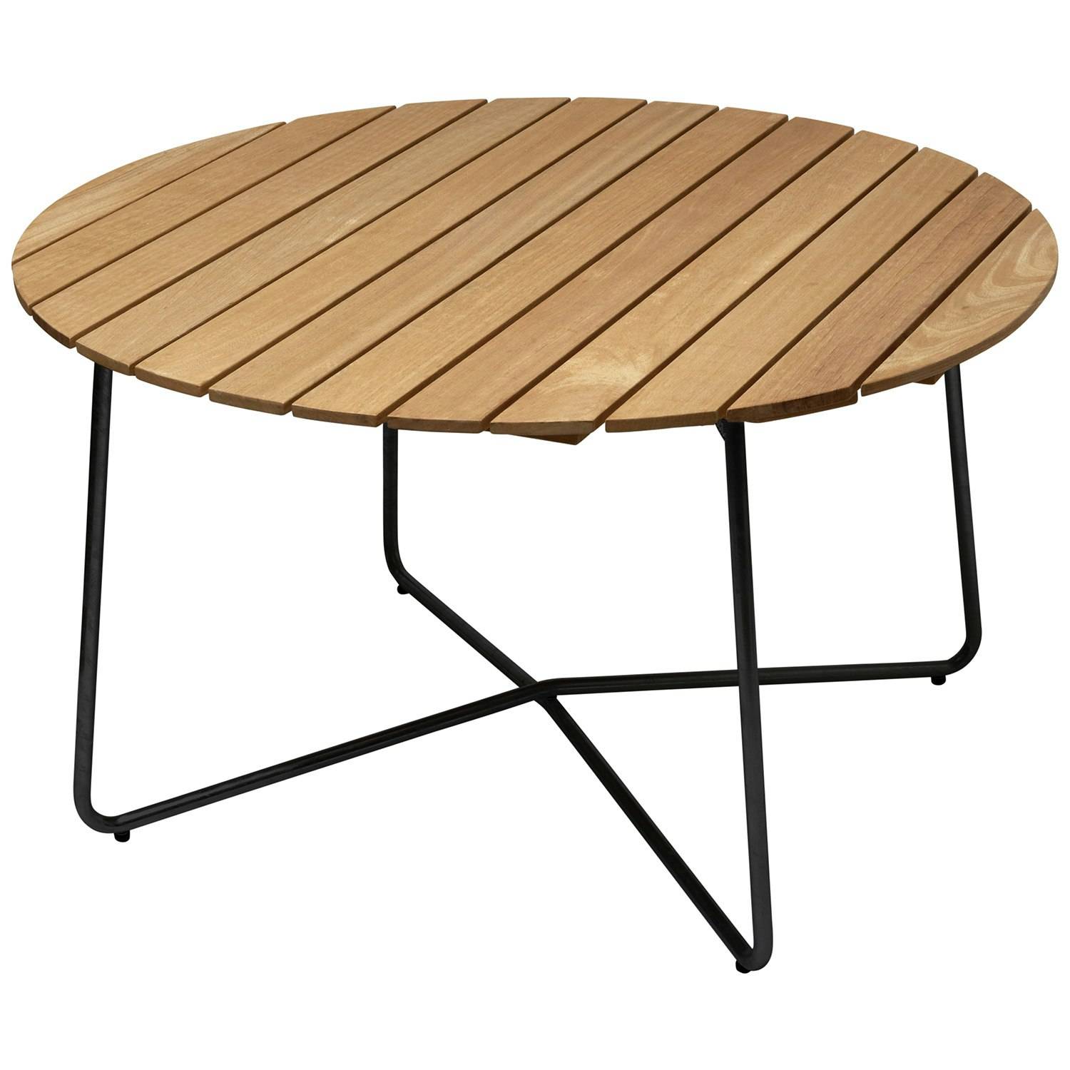 Grythyttan Stålmöbler - 9a Bord Ø120 Cm / Svart - Oljad Ek