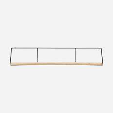 Shelf, hdwired, nature - Nature / Shelf: Mango Wood , Frame: Iron / l: 130 cm, w: 25 cm, h: 24.5 cm