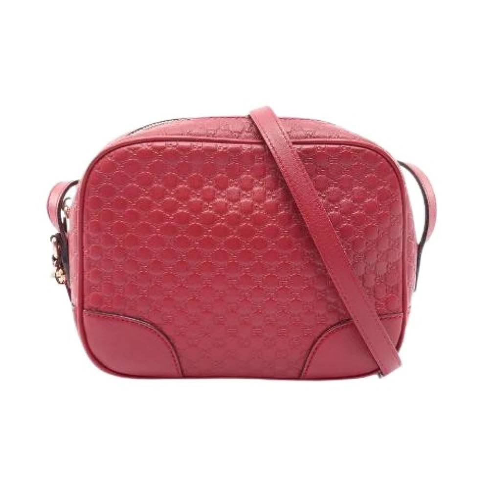 Gucci Vintage Pre-owned Bree Skulder Taske i Læder - Vintage - Dame - Rød - ONE SIZE - Uld