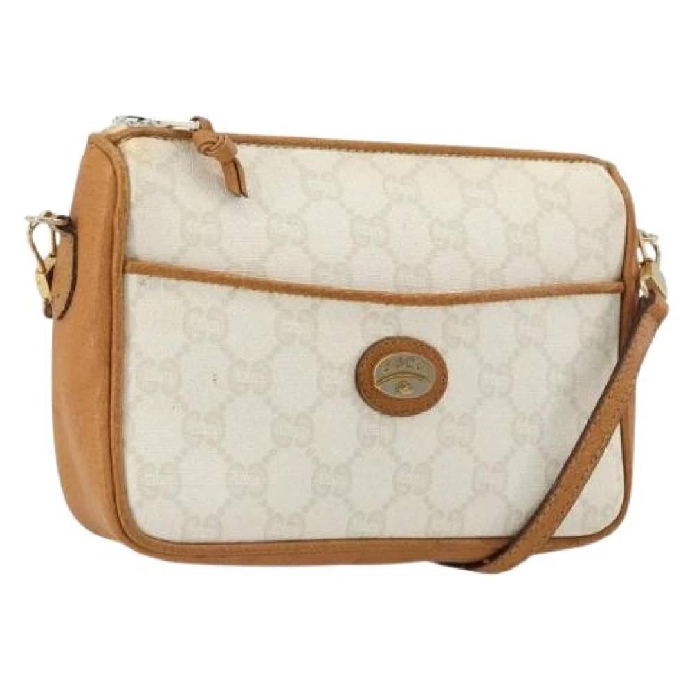 Gucci Vintage Pre-owned Vintage PVC GG Canvas Skuldertaske - Vintage - Dame - Hvid - ONE SIZE - Uld