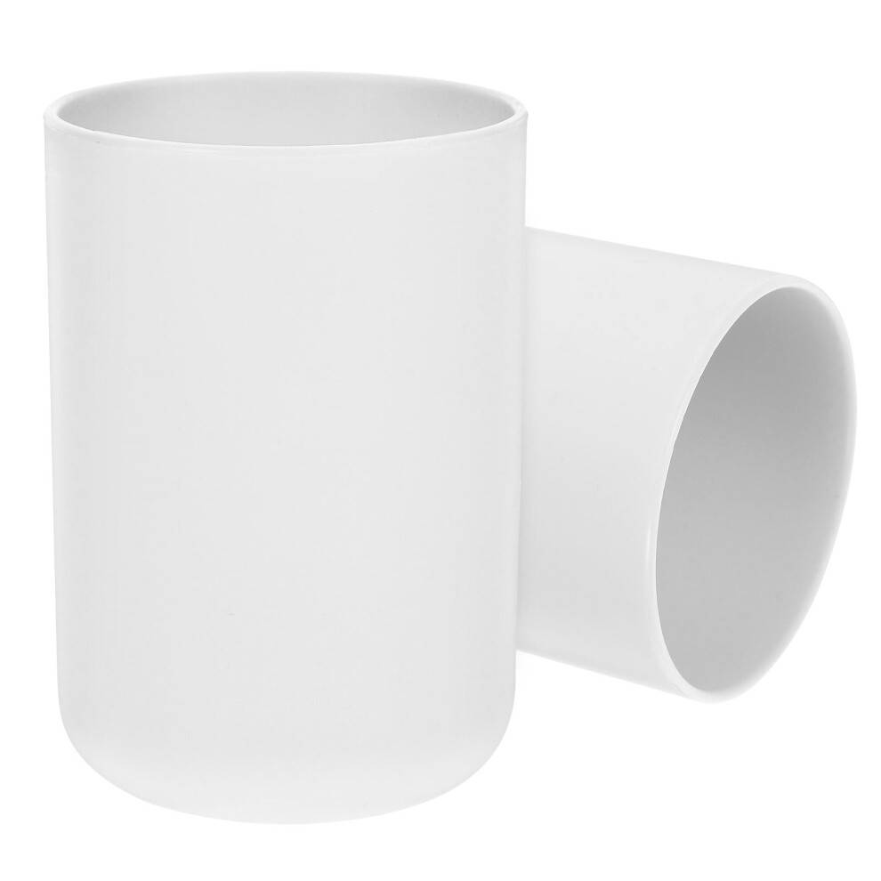 Tandskyllekop hvid plastik 2 stk.