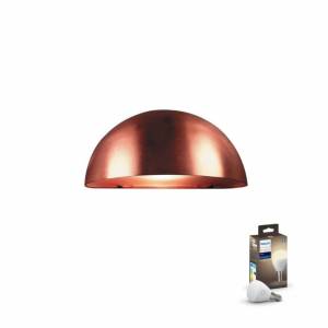 Scorpius udendørs væglampe, E14, kobber - Nordlux + Philips Hue White, E14, 470lm, 2700K