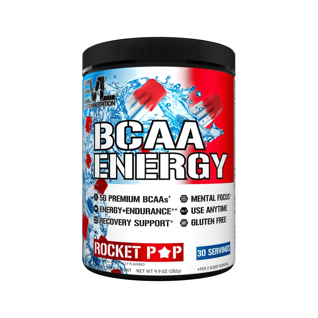 EVLUTION NUTRITION BCAA ENERGY AMINO ACIDS - 30 Servings / Blue Raz