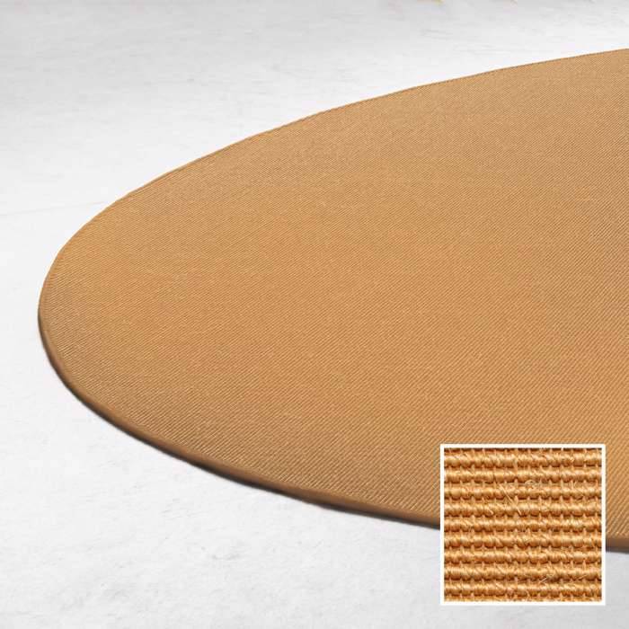 Rundt tæppe Ø 120, Sisal Boucle', Natur.