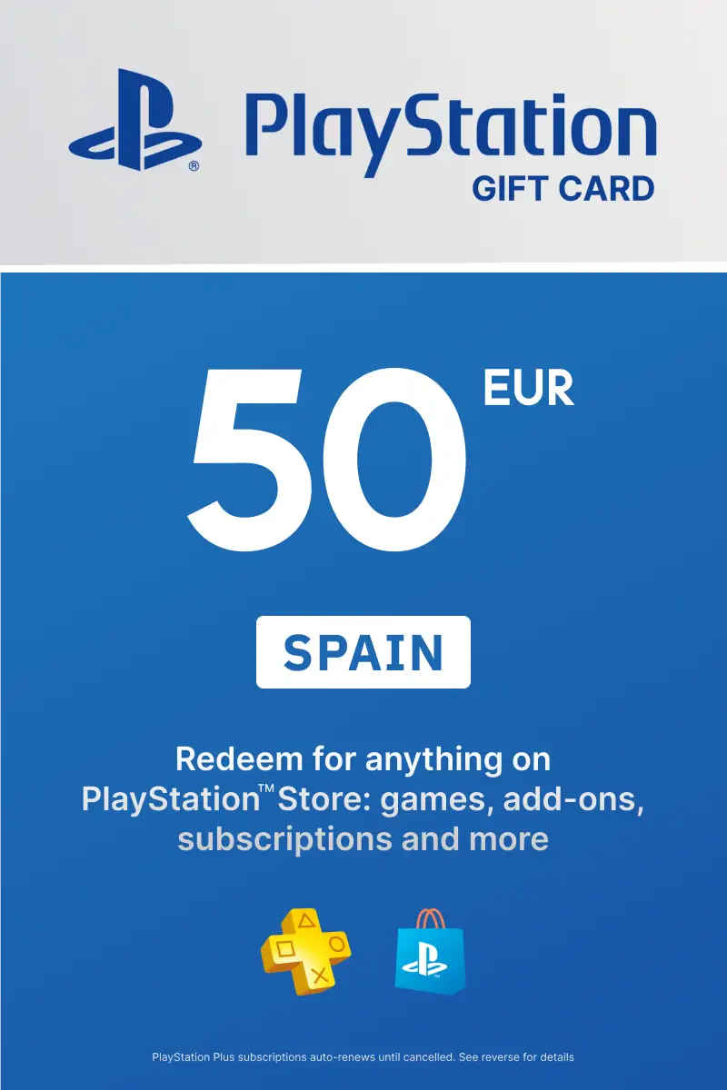 PlayStation Network Card 50 EUR (ES) PSN Key Spain.