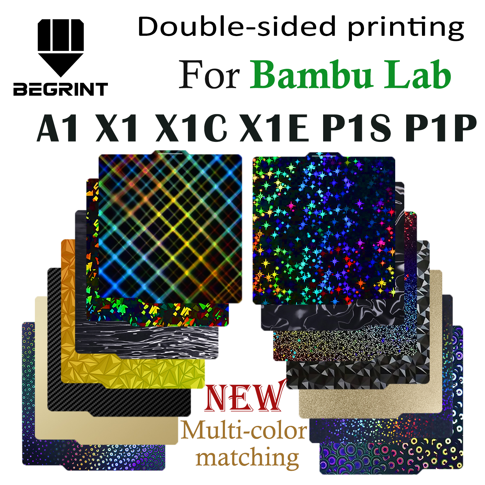 Build Plate for Bambu Lab A1 P1P P1S Smooth X1C Spring Steel Sheet Bambu X2D P2S 3D Print For Bambu Bamboo X1 Carbon Plate Bed