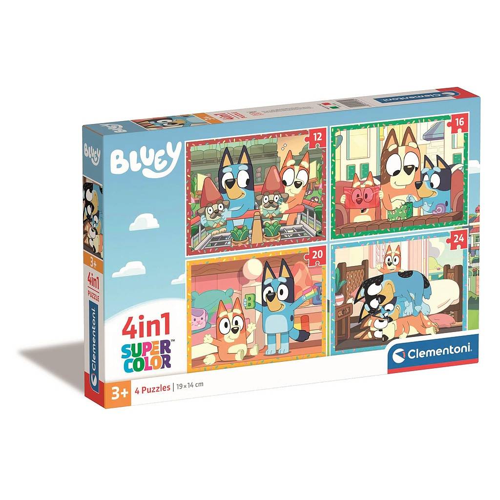 Bluey Play All Day 4-i-1 pussel Clementoni