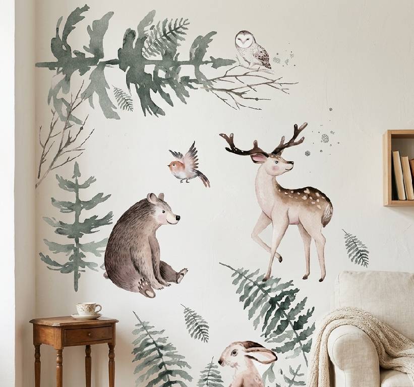 Enchanted woodland friends wallsticker