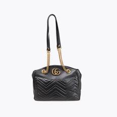 GUCCI Medium GG Marmont Shoulder Bag - Black