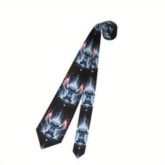 TEMU 1pc New Stitch, Mickey Cartoon Pattern Full Suit Men's Fashion Tie, Suitable For Many Occasions To Wear, Men's Essential Clothing Accessories Fashion Tie, Suitable For A Of Festivals