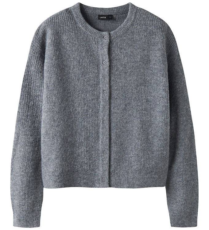 LMTD Cardigan - Strik - Short - Noos - NlfKleave - Grey Melange - LMTD - 11-12 år (146-152) - Cardigan