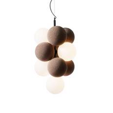 Akustiklampe Holly, vertikal lampe med lydabsorbering, Natur