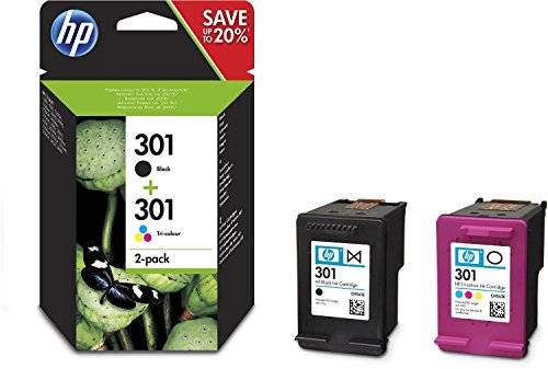 HP 301 2-pack Black/Tri-color Original Ink Cartridges bläckpatroner Svart, Cyan, Magenta, Gul Flerpack