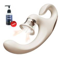 【Free Lube !】Clitoral Arousal Tongue Licking Suction Vibration G-spot Stimulator