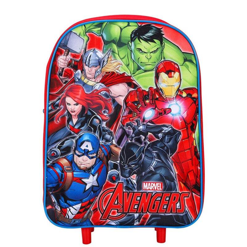 Marvel Avengers Kinderkoffer mit Rollen - Kinder Reise Trolley und...