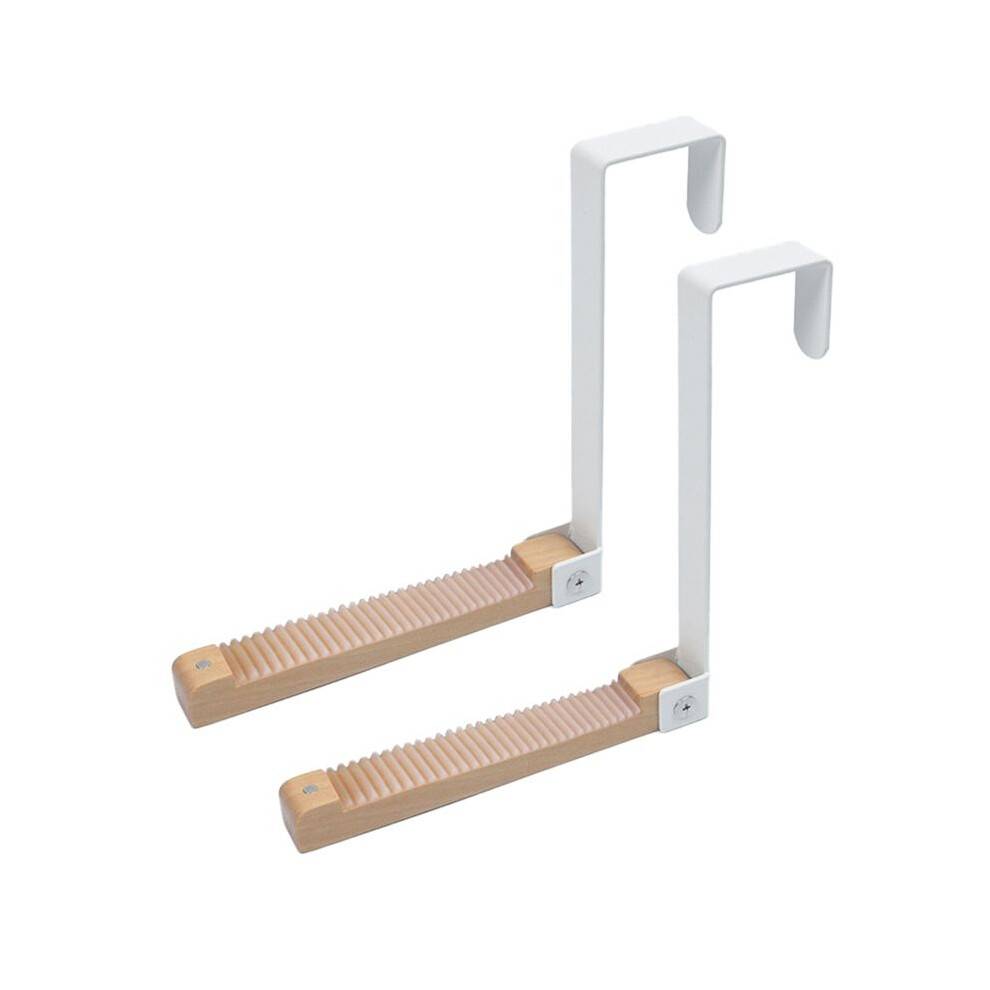 2 Pack over Door Drying Rack, Foldable over Door Hanger for Living Room, Bedroom, Bathroom - Portable & Versatile White