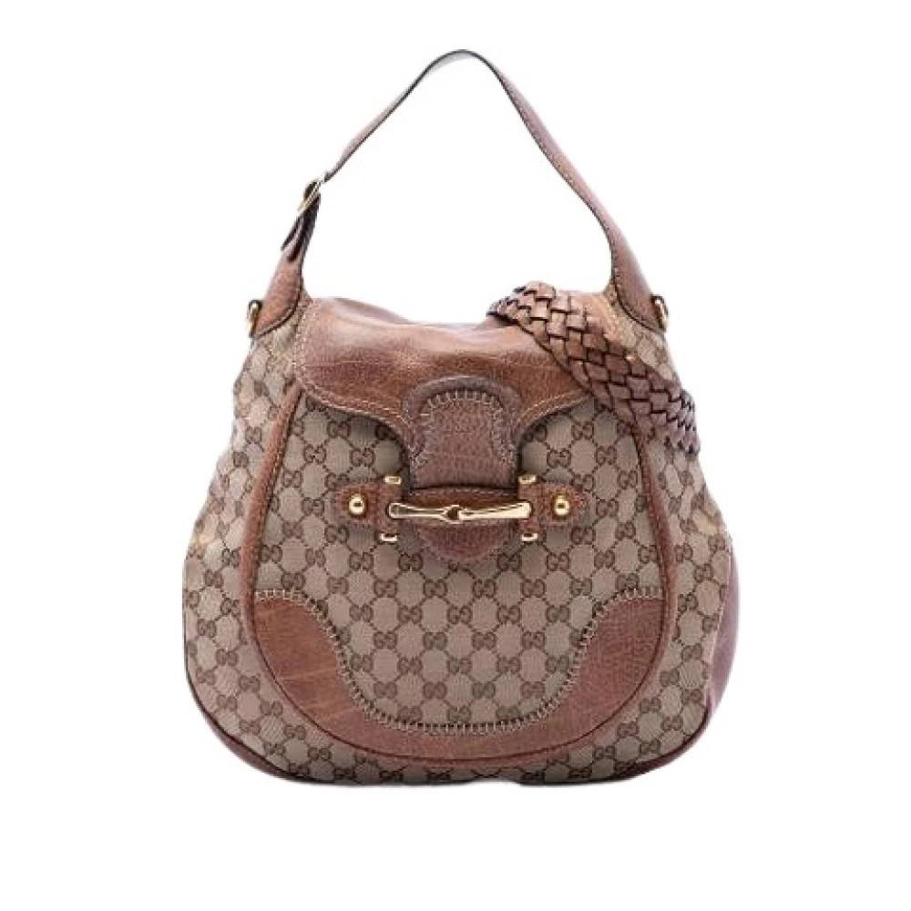 Gucci Vintage Pre-owned New Pelham Skuldertaske - Vintage - Dame - Beige - ONE SIZE - Uld