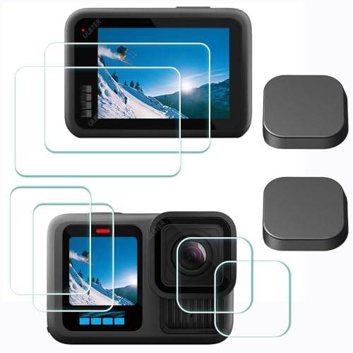 ULBTER Skärmskydd för GoPro Hero 13 Hero13 Svart + linsskydd + linsskydd [6 + 2-pack], 9H hårdhet härdat glas, anti-skrapa anti-bubbla