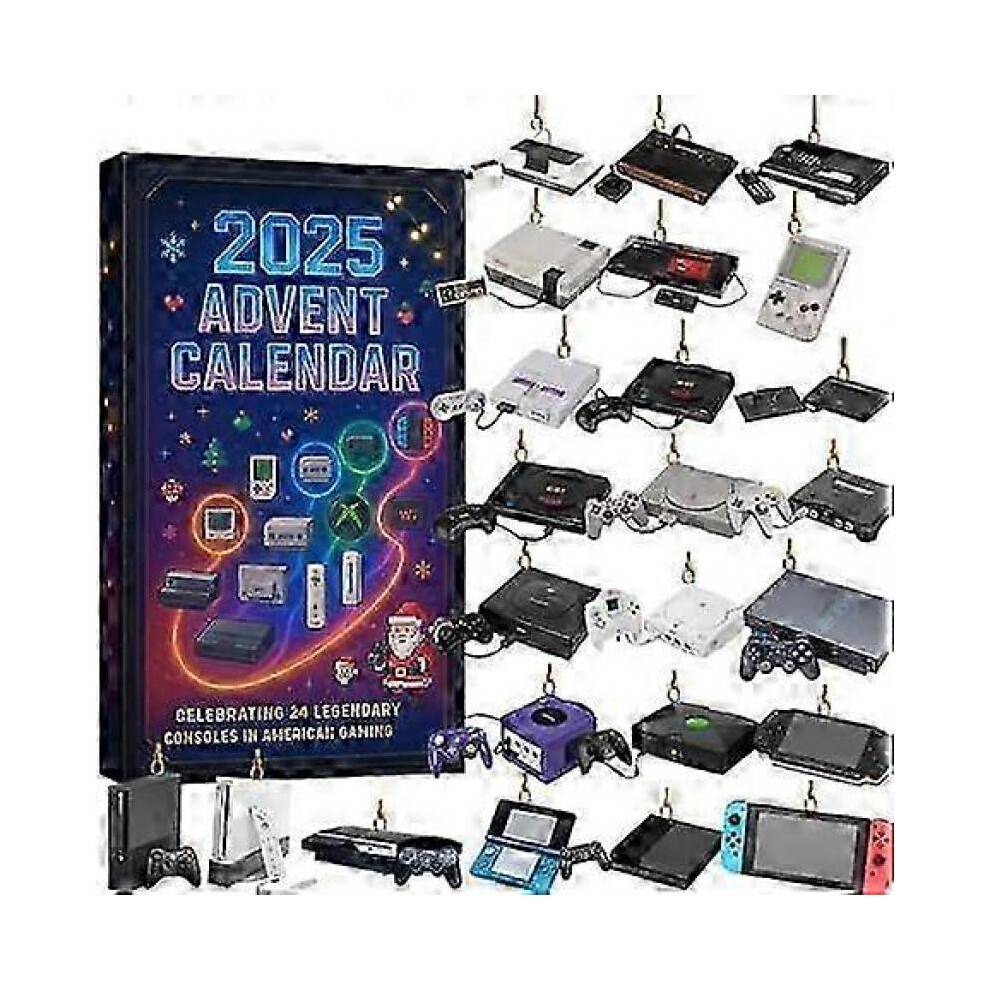 (3pcs) 2025 Gaming Console Advent Calendar, 24 Legendary Video Game Systems Collection, Retro Gaming Christmas Holiday Gift