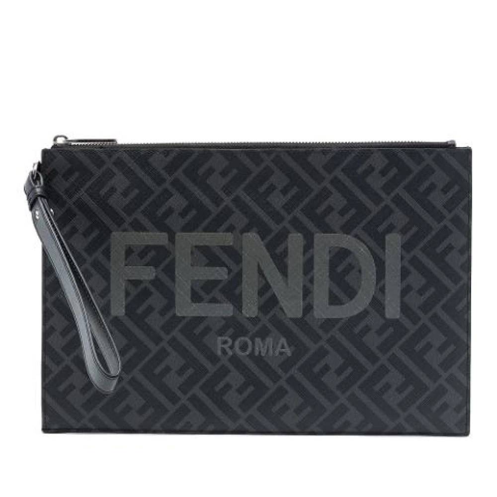 Fendi Vintage Pre-owned Canvas fendi-tasker - Vintage - Dame - Grå - ONE SIZE -