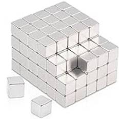 MIN CI 110 stycken neodymmagneter extra starka, 5 x 5 mm magneter, starka, minimagneter, små magneter för magnettavla, kylskåp, bordsmagneter, foton, whiteboardmagneter